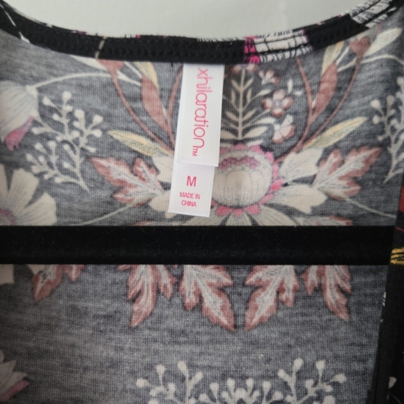 XHILIRATION Rustic Spring Floral Long Sleeve Ankle Length Stretch Dress - Picture 4 of 6